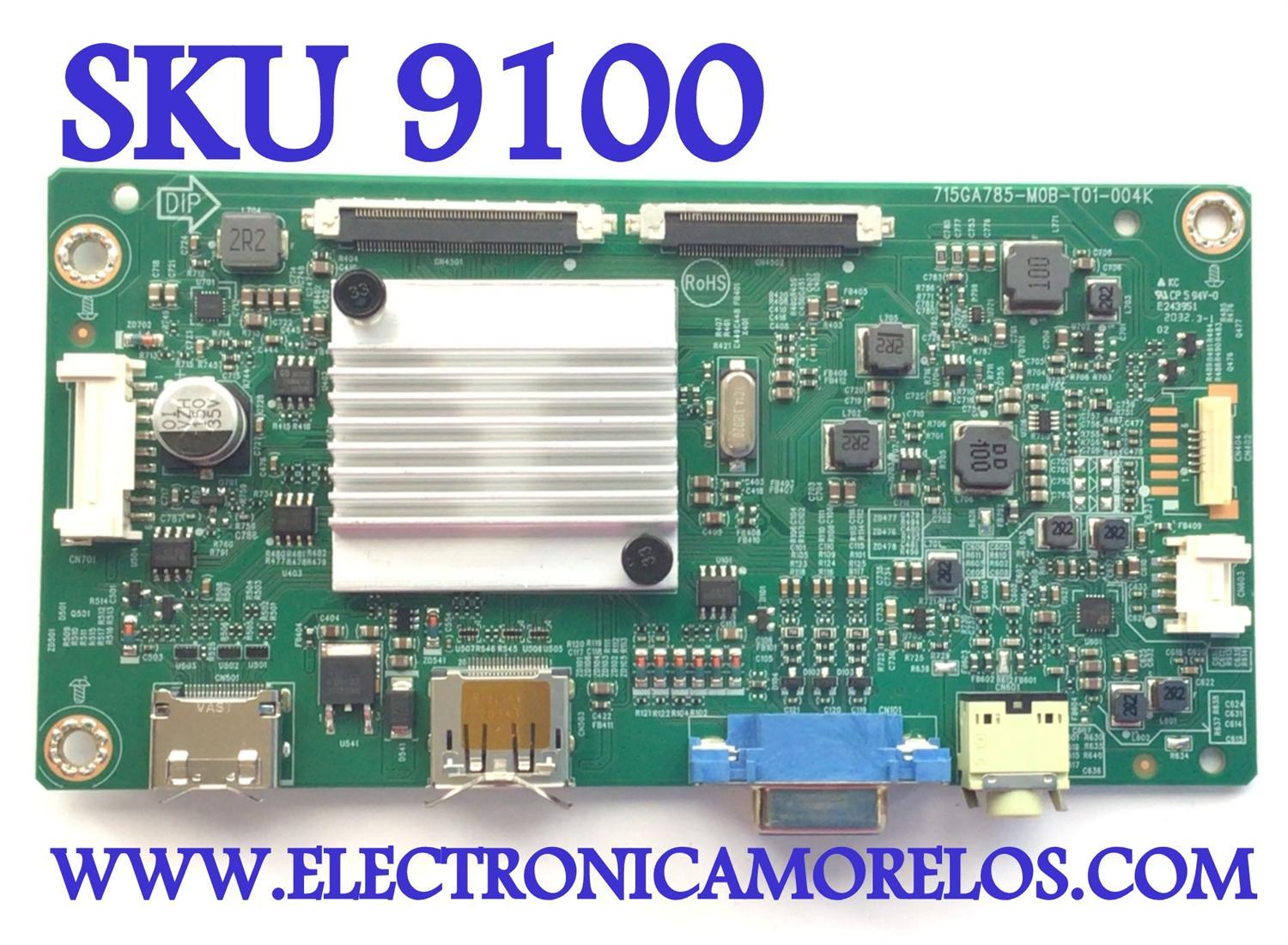 MAIN PARA MONITOR ASUS / NUMERO DE PARTE GQKCB0U104 / 715GA785-M0B-T01-004K / NUMERO DE PANEL TPM238WF1 / MODELO VG249